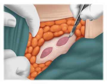 Opening of the abdominal wall 2